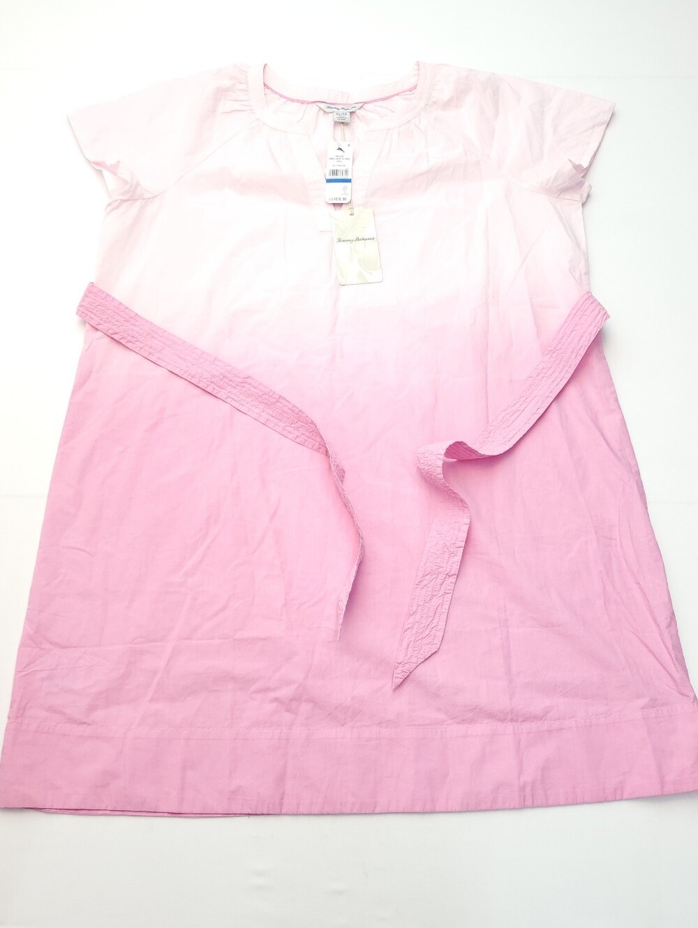 NWT Tommy Bahama Sunray Ombre Pink Short Sleeve Dress Size XL Resortwear Travel - Picture 2 of 12